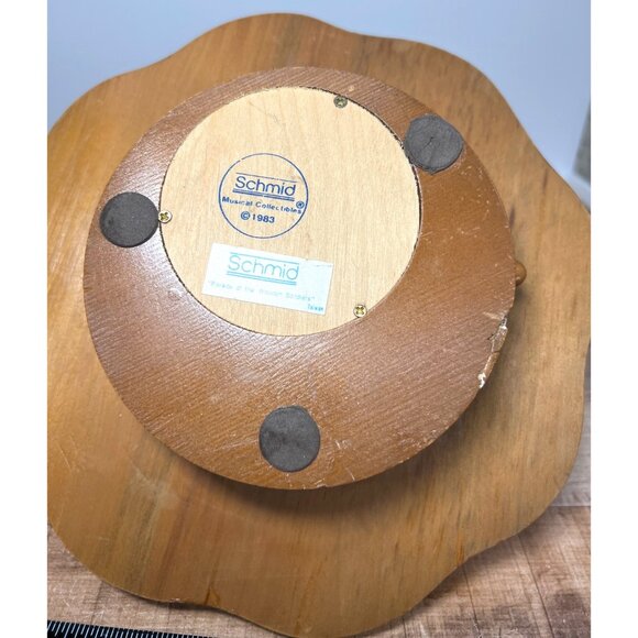 Vintage Schmid Musical Christmas Tree With Train & Nutcracker Figurine 1983 - Picture 6 of 6